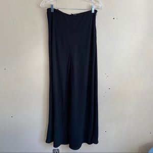 Eileen Fisher Black 100% Silk Maxi Skirt (conservative, modest, femininity)